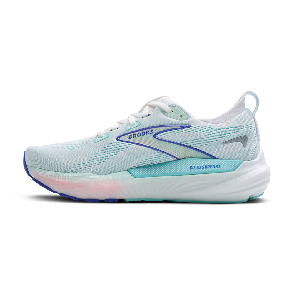 BROOKS Women's Glycerin GTS 22 - White/Limpet Shell/Amparo Blue - 1204351B110