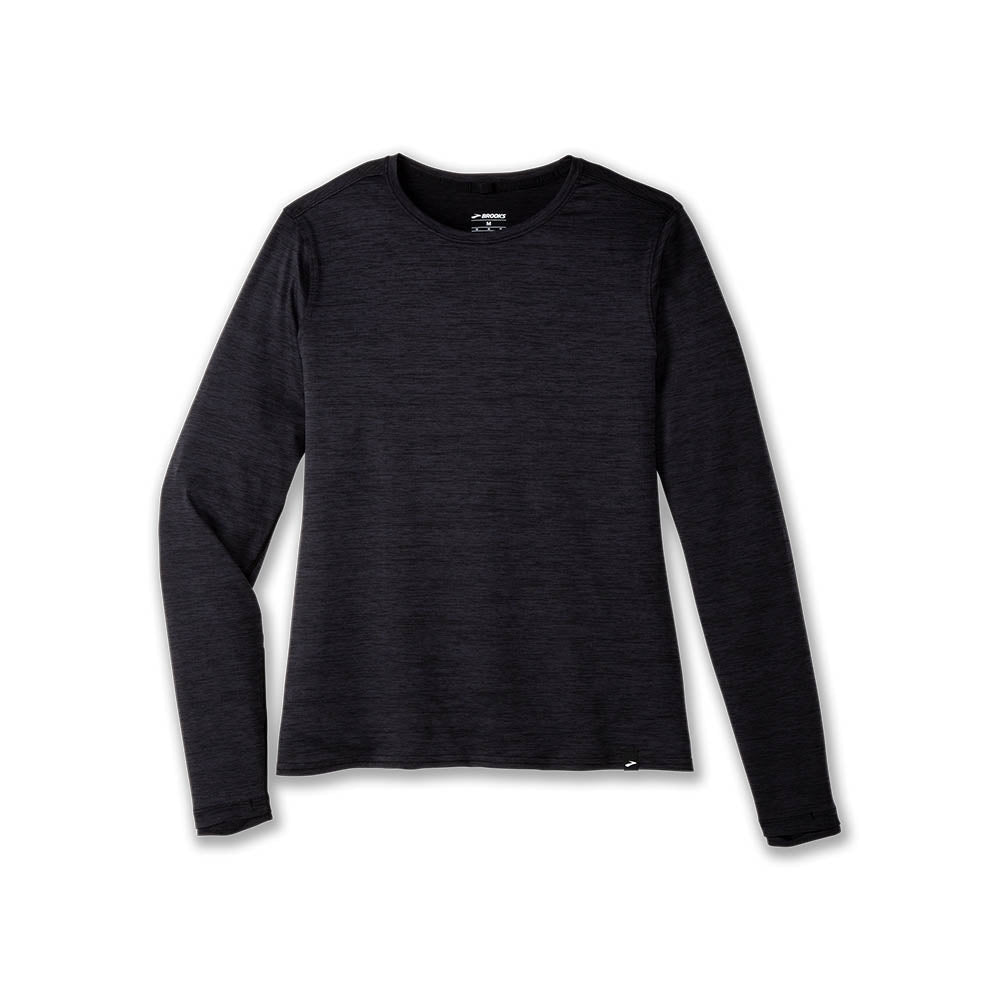 BROOKS Women's Luxe Long Sleeve Htr Deep Black - 221683-009