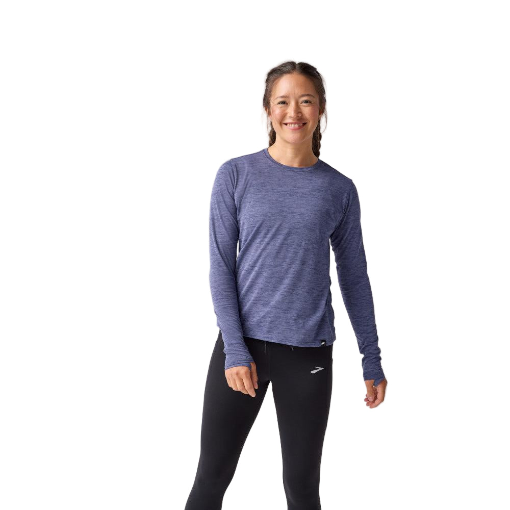 BROOKS Women's Luxe Long Sleeve Htr Nightshadow - 221683-476