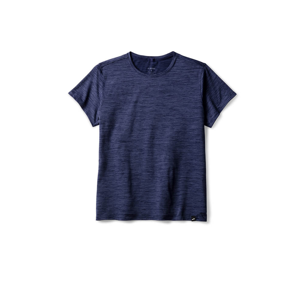 BROOKS Women's Luxe Short Sleeve Htr Midnight - 221659-461