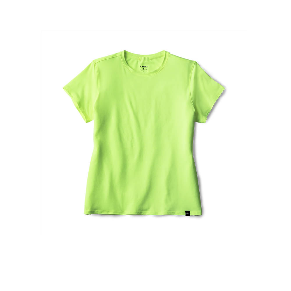 BROOKS Women's Luxe Short Sleeve Htr Neo Yellow - 221659-742