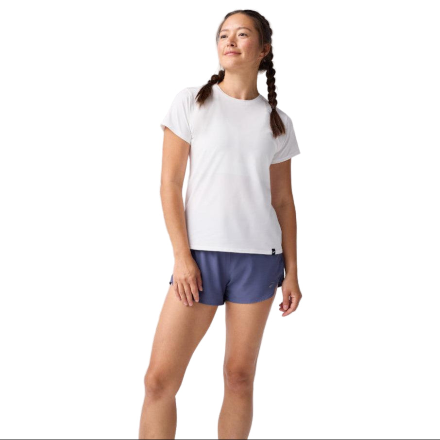 BROOKS Women's Luxe Short Sleeve White - 221659-100