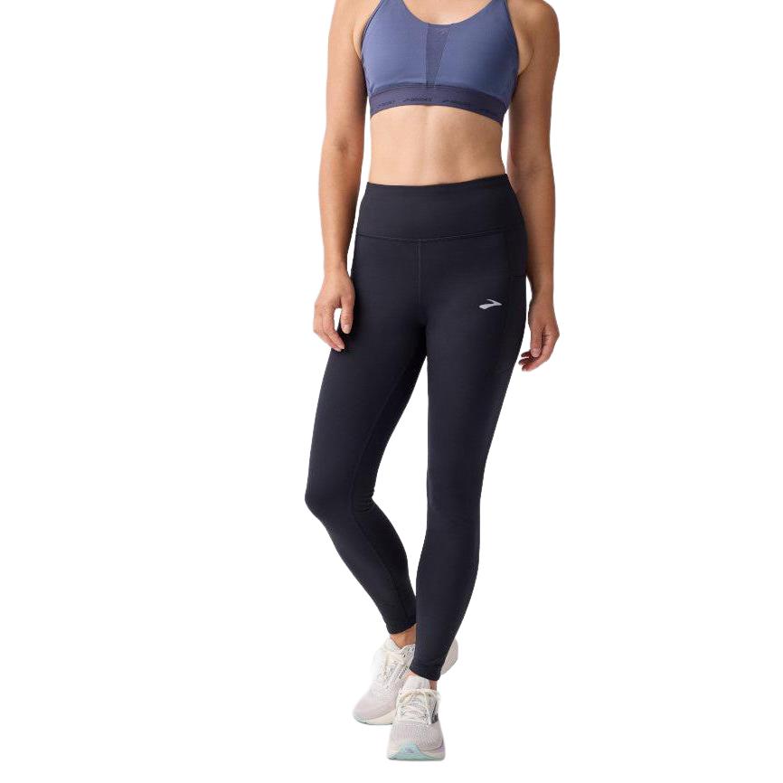 BROOKS Women's Momentum Thermal Tight 2.0 Black/Speed Logo - 221737-021