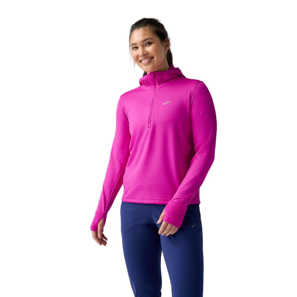 BROOKS Women's Notch Thermal Hoodie 3.0 Magenta - 221738-588
