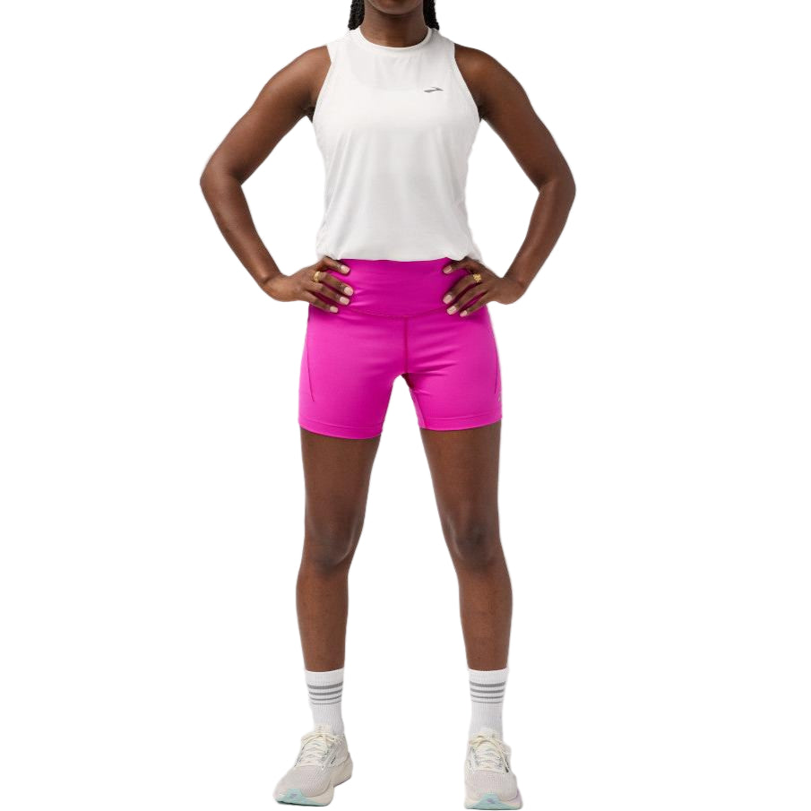 BROOKS Women's Spark 5" Short Tight Magenta - 221661-588