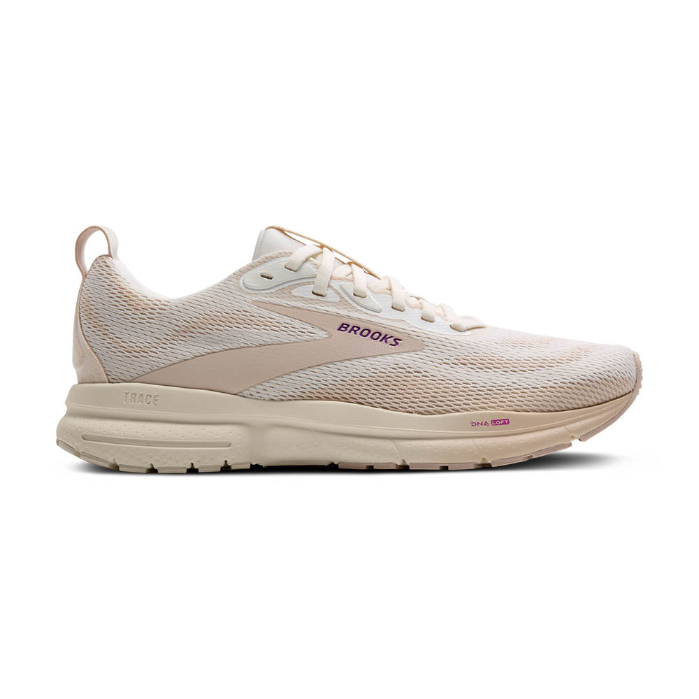 BROOKS Women's Trace 4 - Coconut Milk/Almond/Purple - 1204411B111
