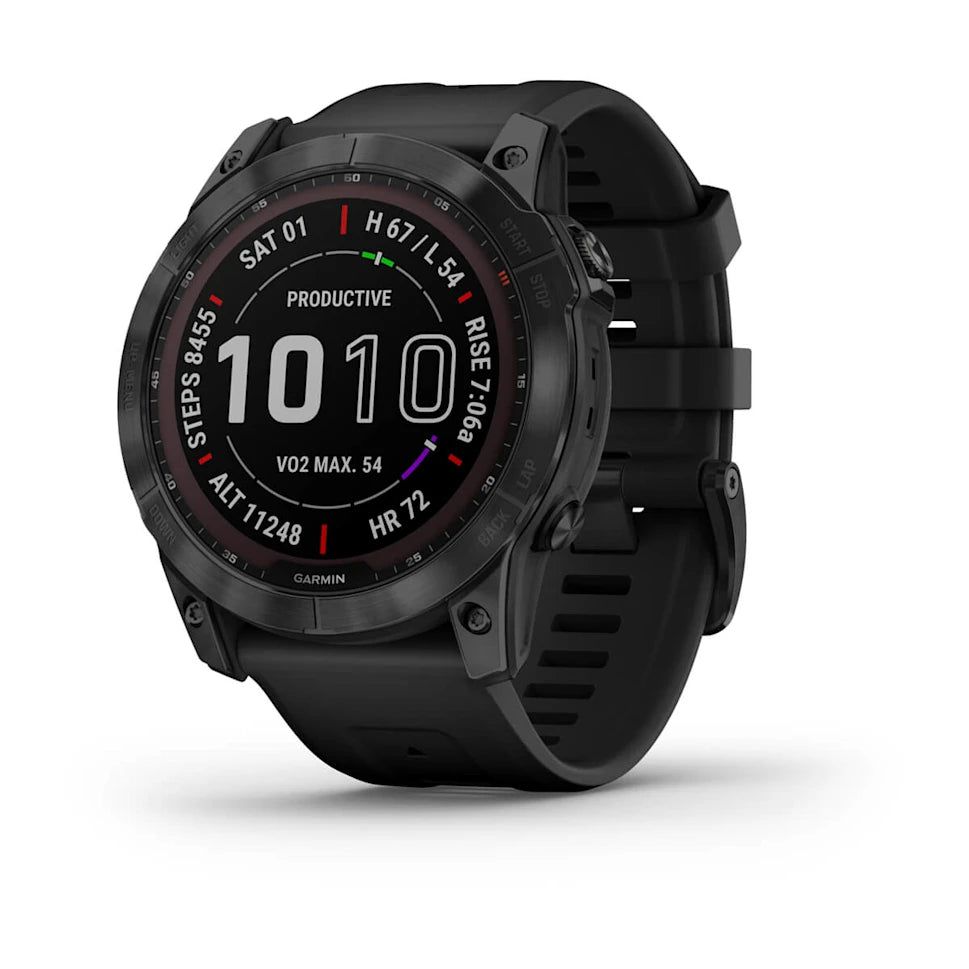 GARMIN Fenix 7X - Sapphire Solar -Titanium - Black Band - S10-02541-22