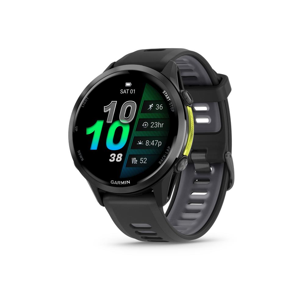 GARMIN Forerunner 970 - Carbon Gray DLC Titanium w/ Black Case and Black/Translucent Whitestone Band - 010-02969-00