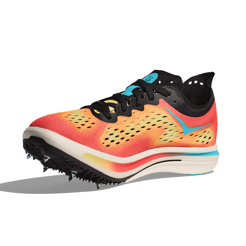 Hoka Cielo FlyX | Black/Yuzu | Track & Field Distance Spikes 