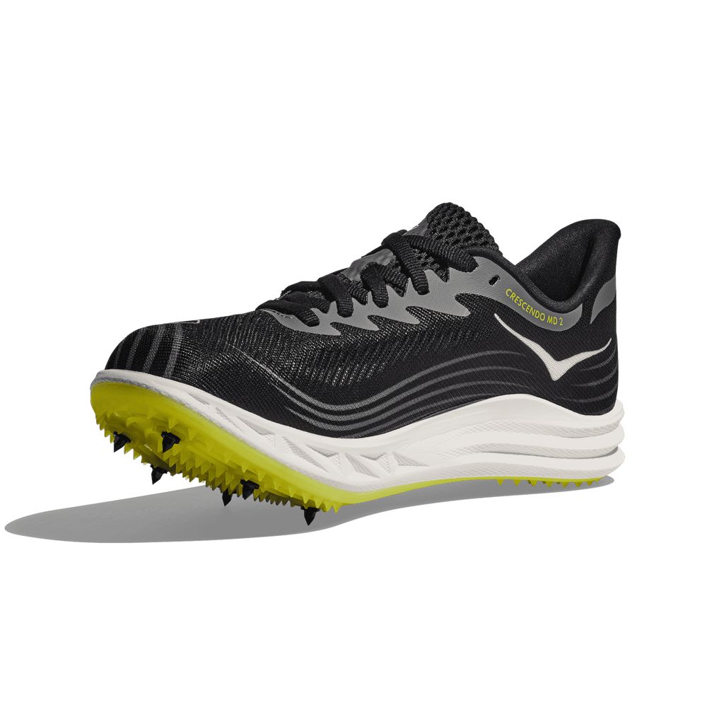 Hoka Crescendo MD 2 | Black/White | Unisex Middle-Distance Track