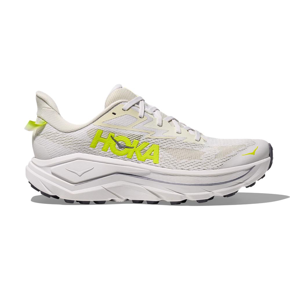 白☆蛇(未出品多数)フォーム Hoka Challenger 8 | White/Neon Hoka Citrus | Men's Cushioned Trail