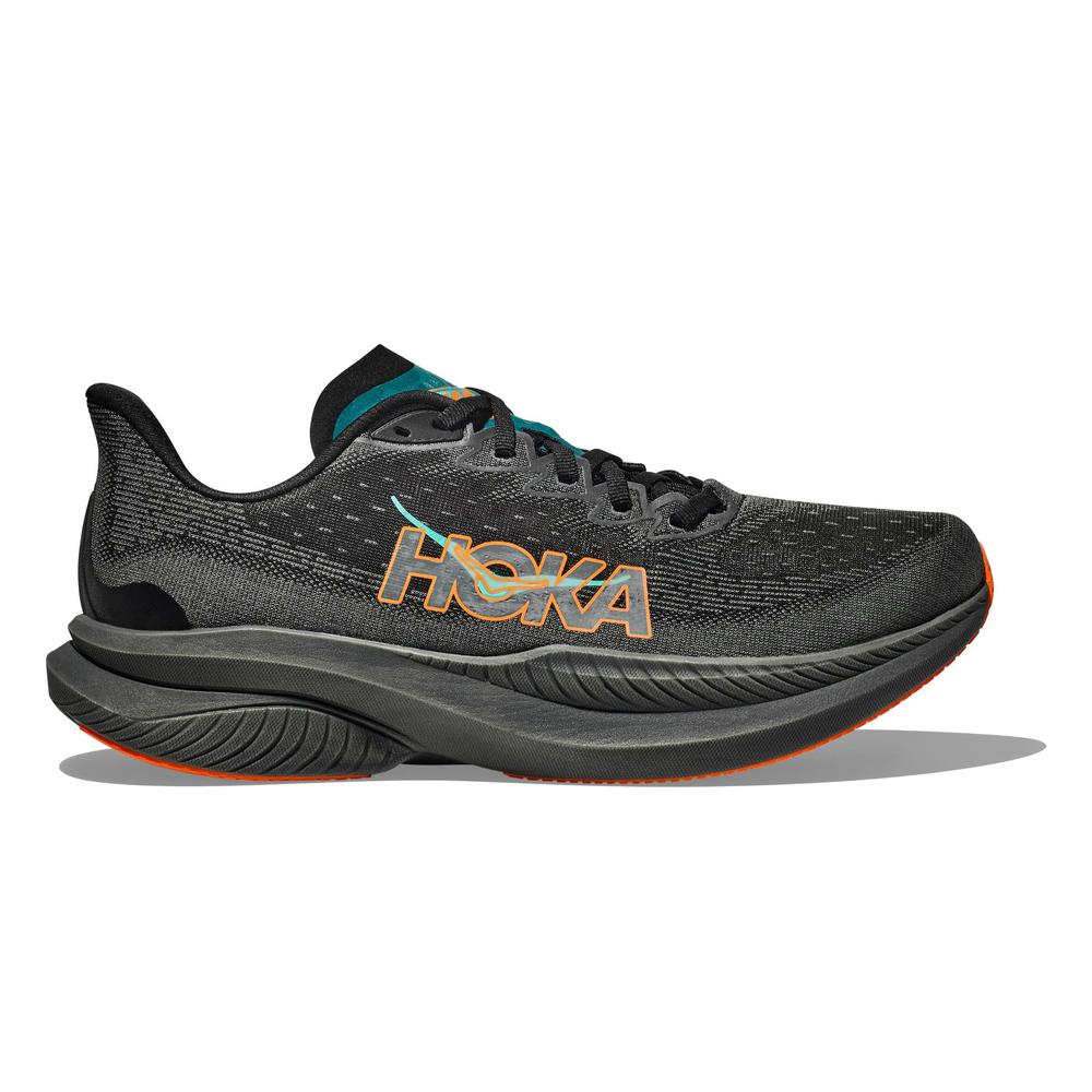 HOKA M MACH 6 - BLACK / ELECTRIC TANGERINE - 1147790-BKLC