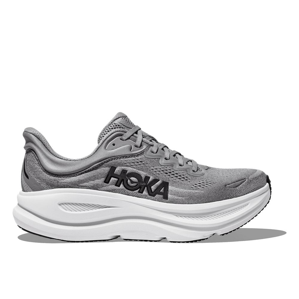 HOKA Men's Bondi 9 Galactic Grey/Stellar Grey Running Shoes - 1162011-GCTC