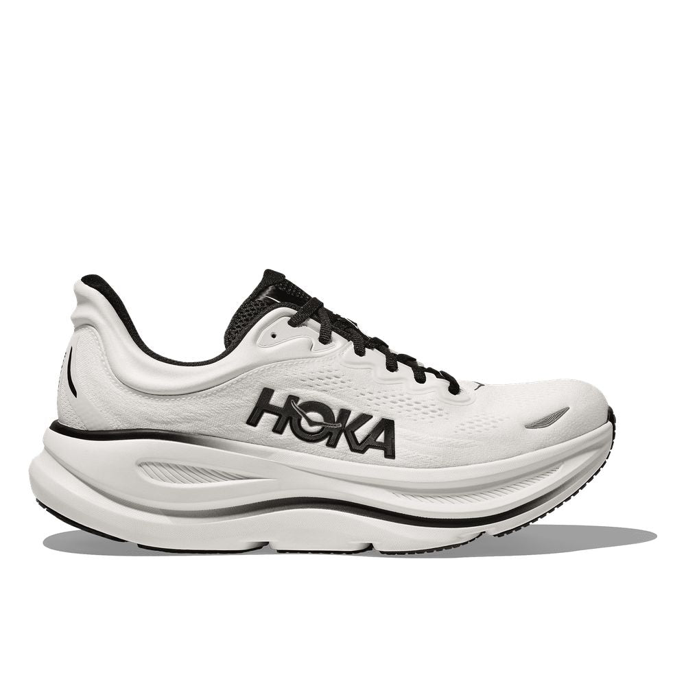 HOKA Men's Bondi 9 White/Black Running Shoes - 1162011-WBLC