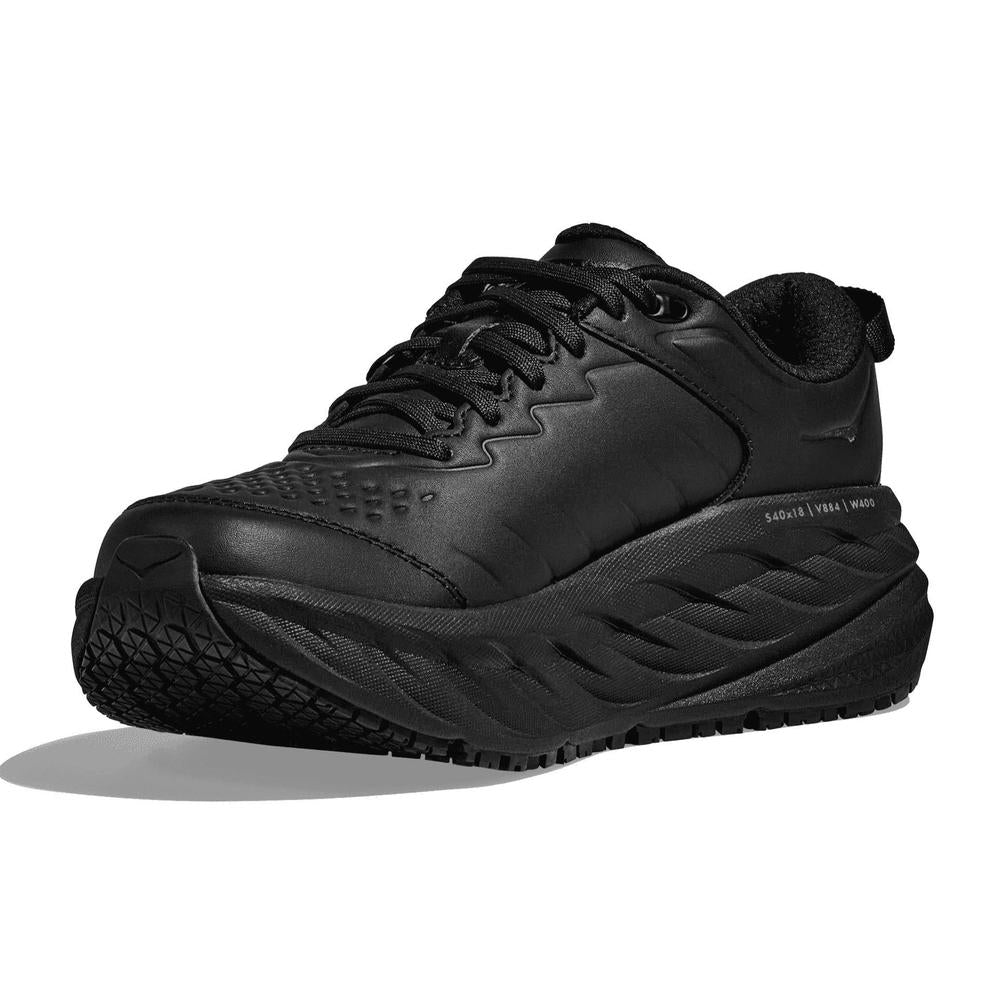 Hoka Bondi SR | Black/Black | Men's Slip-Resistant Walking Shoes