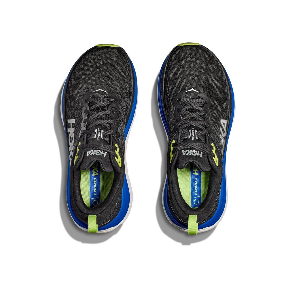 HOKA Men's Gaviota 5 - BLACK / ELECTRIC COBALT - 1127929-BTRC