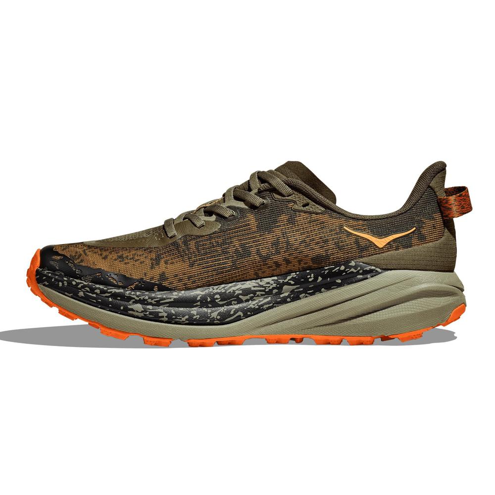 HOKA Men's Speedgoat 6 - Antique Olive/Squash - 1147791-AQL