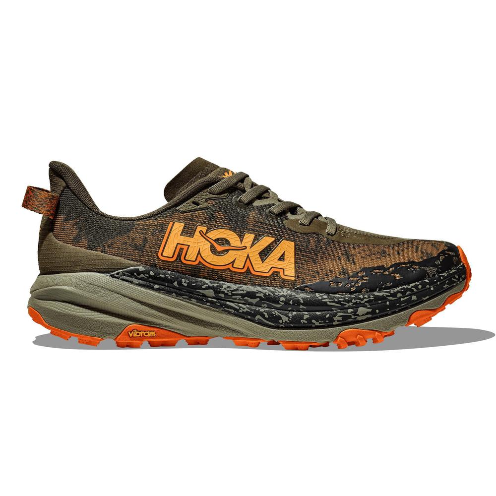 HOKA Men's Speedgoat 6 - Antique Olive/Squash - 1147791-AQL