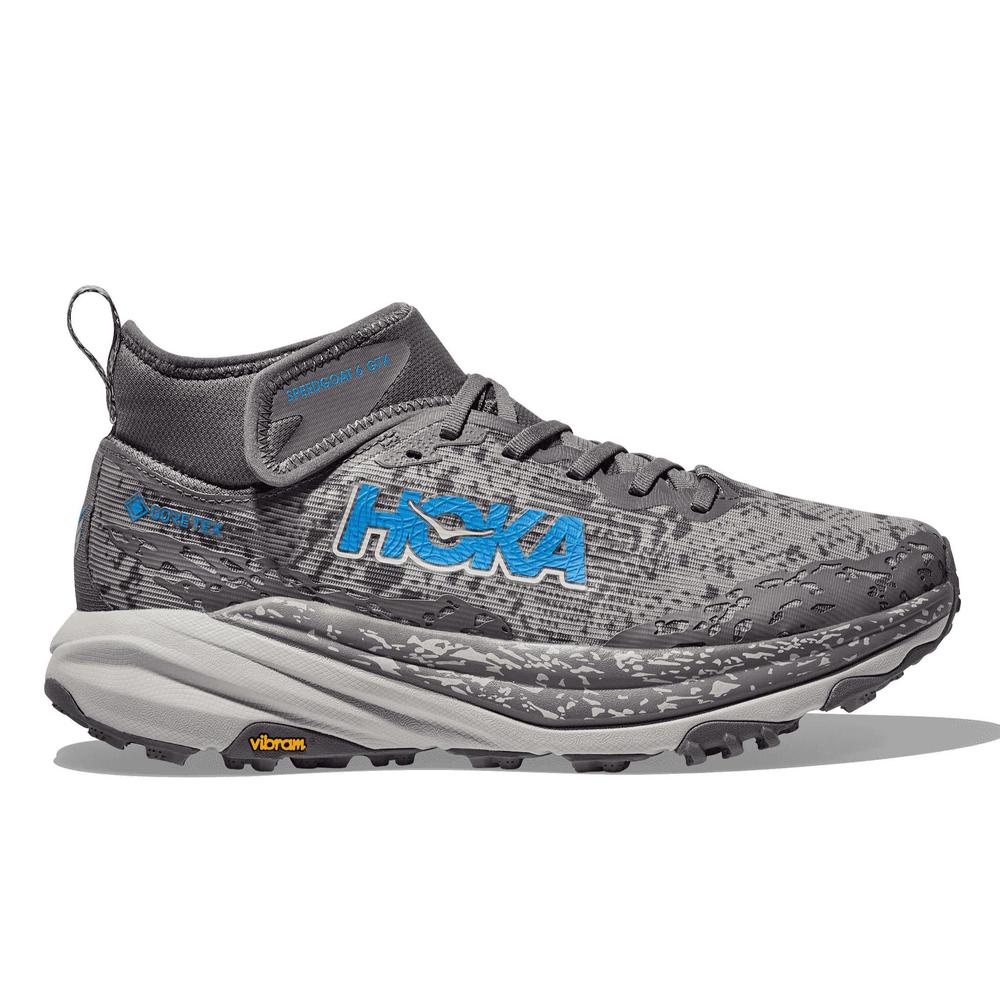 HOKA Men's Speedgoat 6 Mid GTX - Satellite Grey/Stardust - 1155152-SLTG