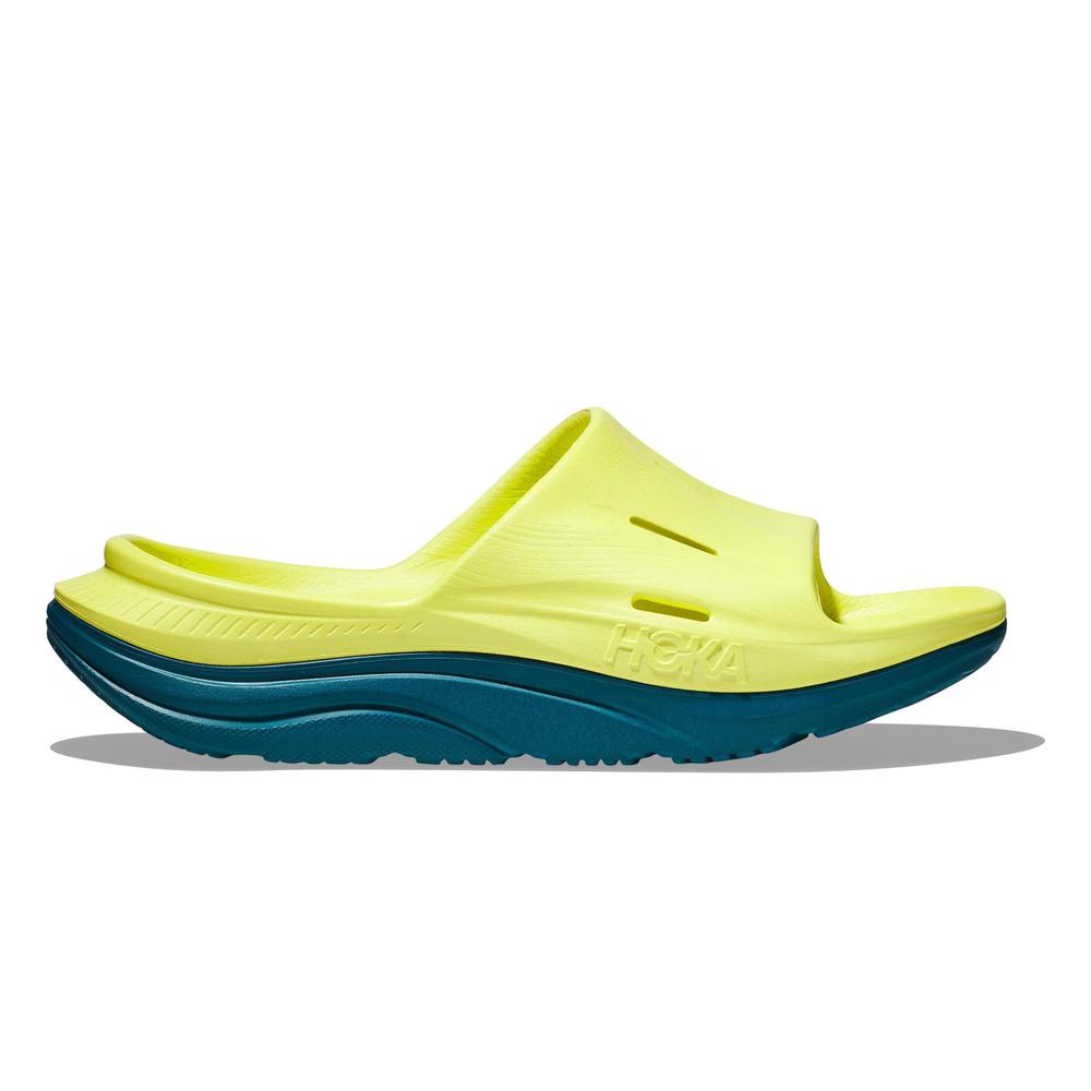 HOKA Unisex Ora Recovery Slide 3 - EVENING PRIMROSE/DEEP LAGOON - 1135061-EPDL