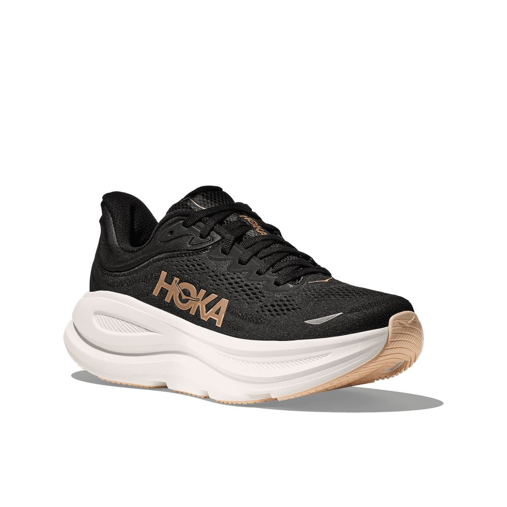 Hoka Bondi 9 | Black/Rose Gold | Women's High-Cushion