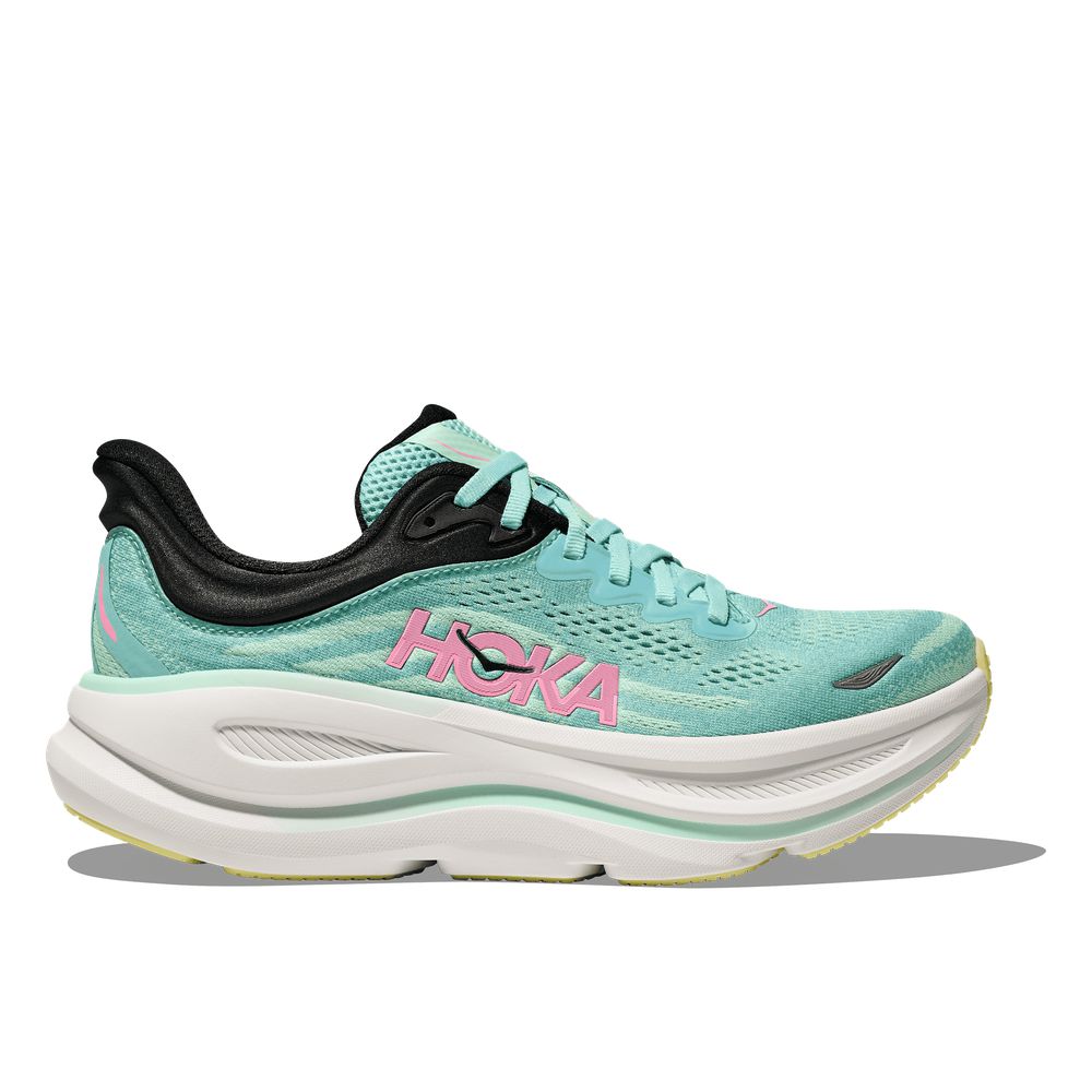 HOKA Women's Bondi 9 Blue Spark/Mint Flourite Running Shoes - 1162012-BTF