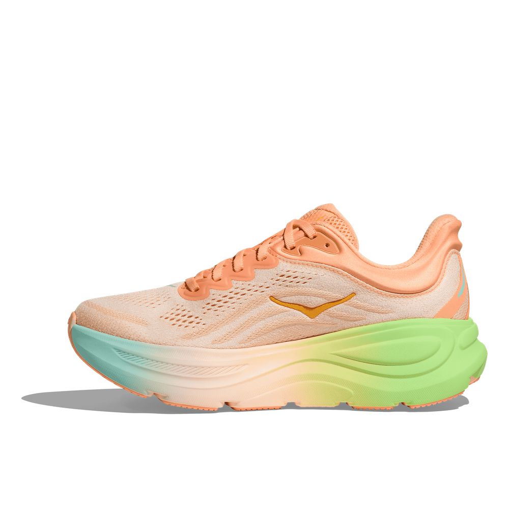 HOKA Women's Bondi 9 Frost/Pale Tangerine Running Shoes - 1162012-FSTP