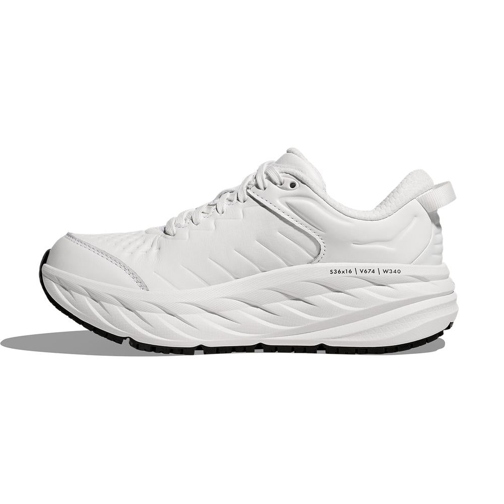 Hoka Bondi SR | Frost/Frost | Women's Slip-Resistant Walking Shoes