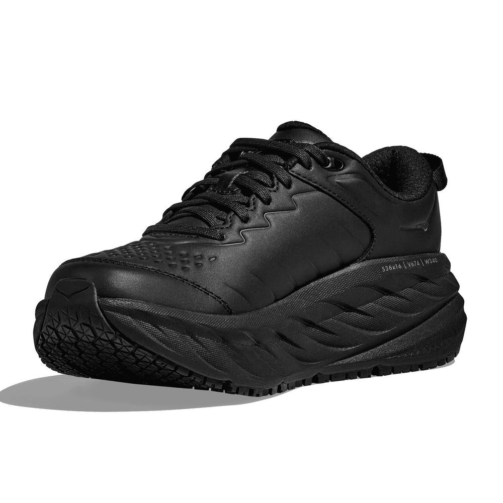 Hoka Bondi SR | Black/Black | Women's Slip-Resistant Walking Shoes