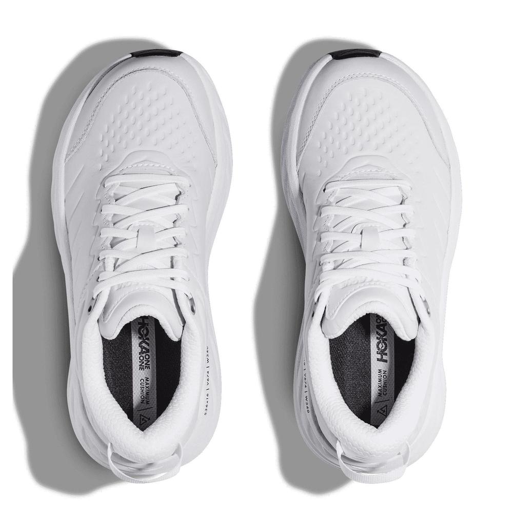 Hoka Bondi SR | White/White | Women's Slip-Resistant Walking Shoes