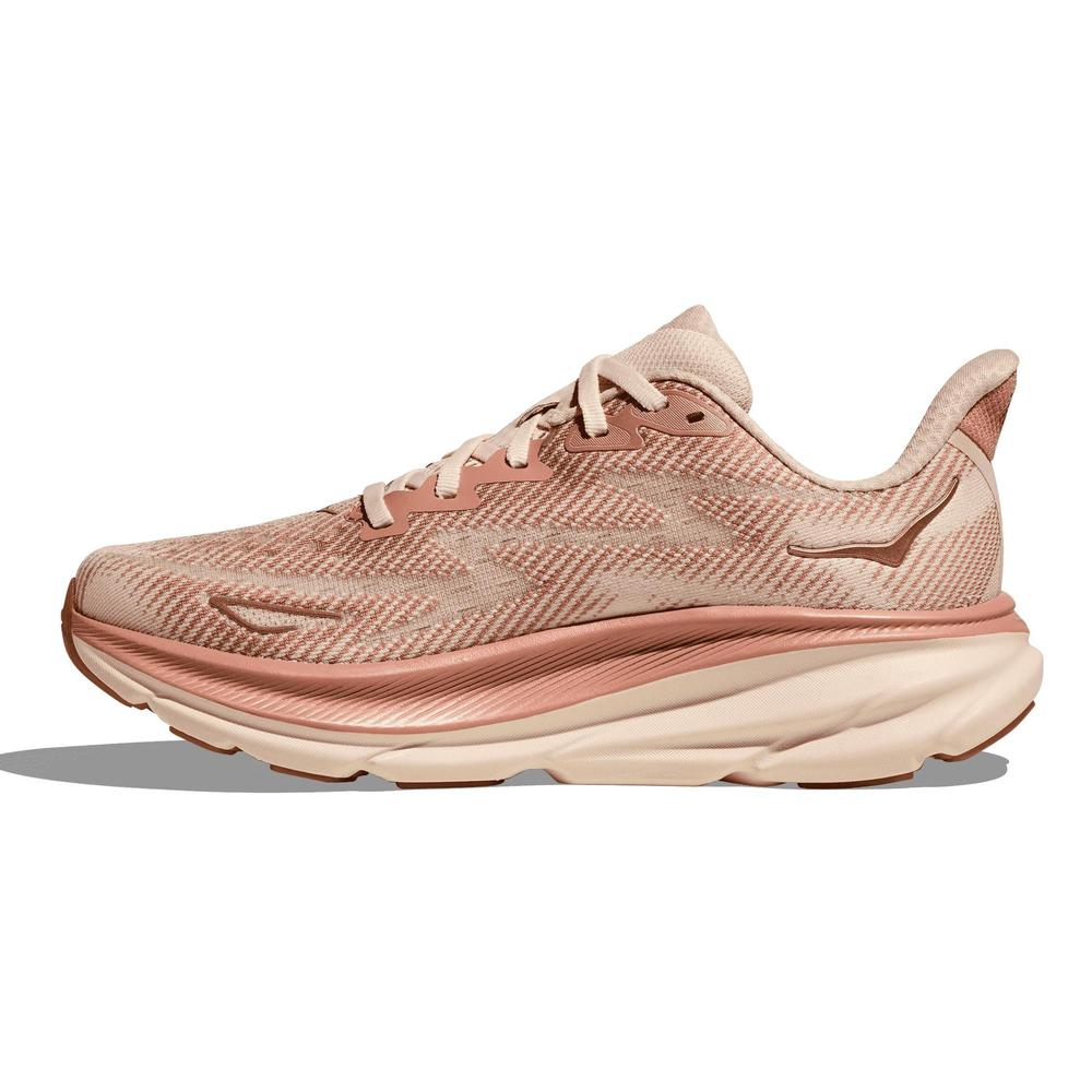 HOKA Women's CLIFTON 9 - SANDSTONE-CREAM - 1127896-SNC