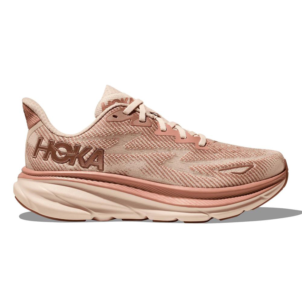 HOKA Women's CLIFTON 9 - SANDSTONE-CREAM - 1127896-SNC