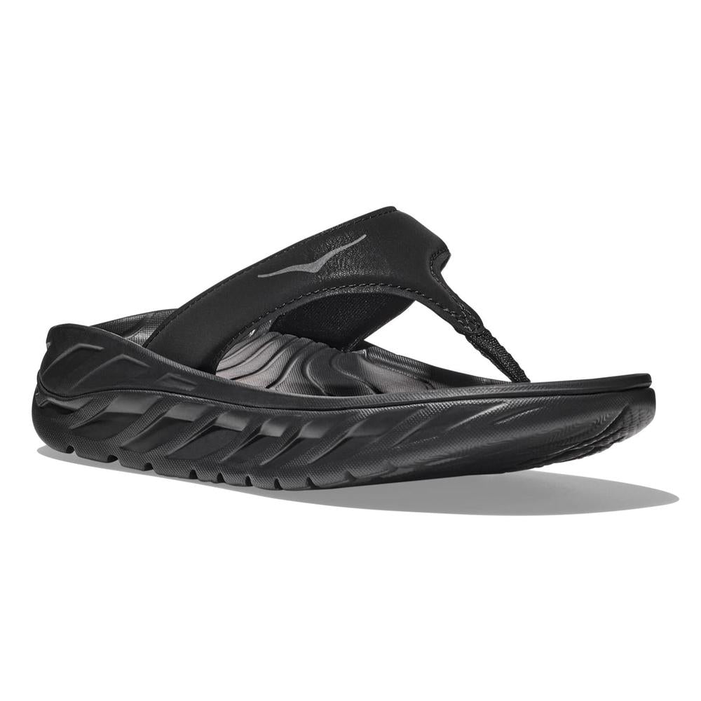 HOKA Women's Ora Recovery Flip - BLACK/DARK GULL GRAY - 1117910-BDGGR