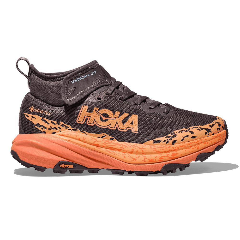 HOKA Women's Speedgoat 6 Mid GTX - Galaxy/Guava - 1155153-GGV