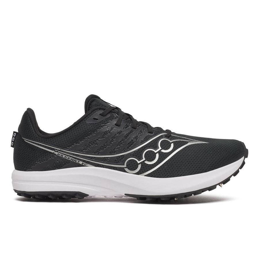 S31000-200 | right | Image of Saucony Unisex Kilkenny XC 10 Spike shoe in Black / White