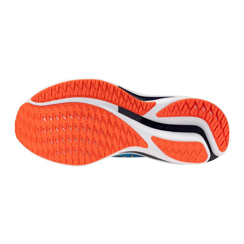 Mizuno Wave Rider 28 | Blue Pace/Green Gecko | Men's Neutral