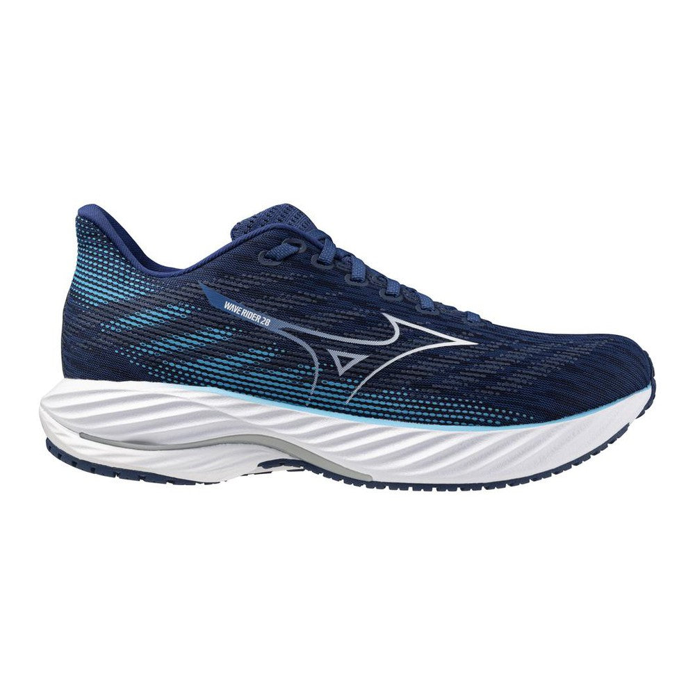 MIZUNO Men's Wave Rider 28, Estate Blue-White - 411456.5Y00.070