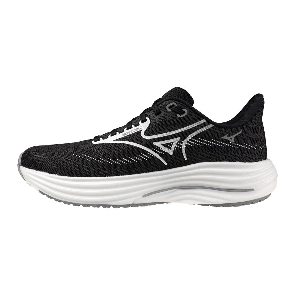 MIZUNO Women's Wave Rider 29 - BLACK SAND-WHITE - 411535.BS00