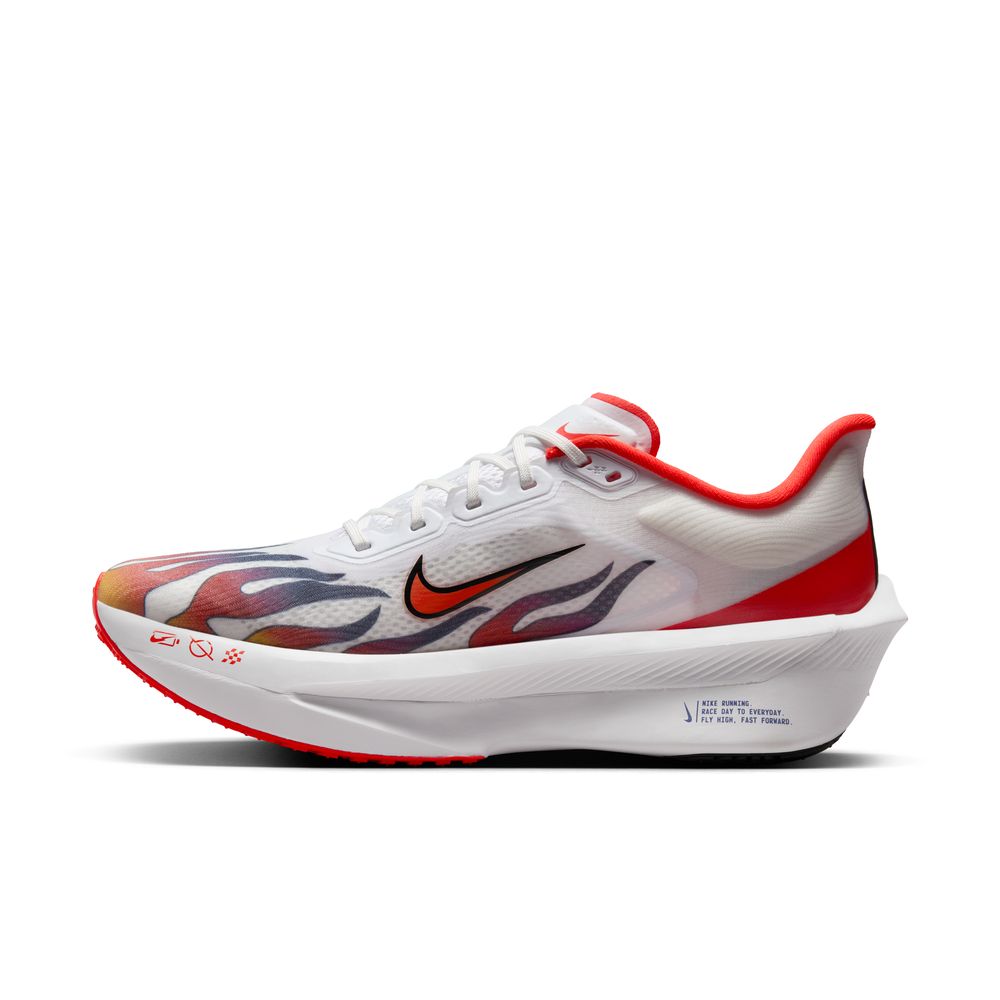 NIKE Men's Zoom Fly 6 Premium - Premium-White-Habanero Red-Black-University Red - HQ3498-100