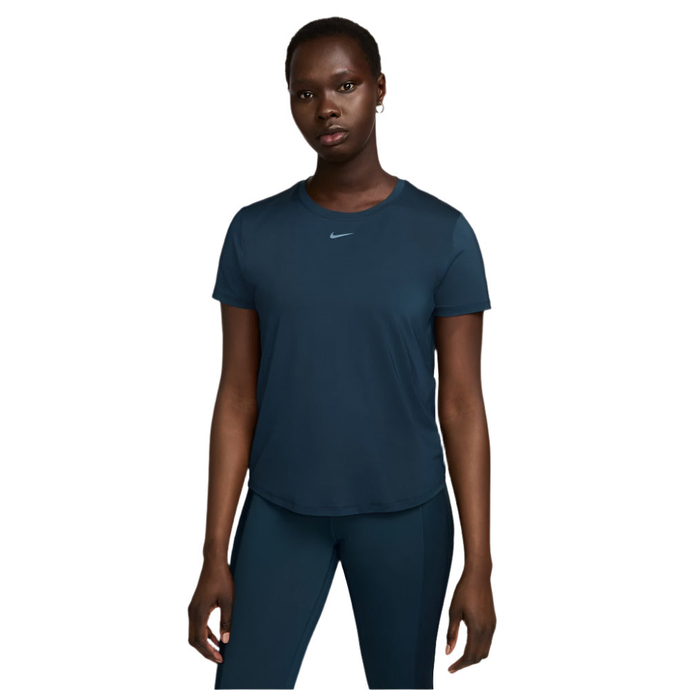 NIKE Women's One Classic Short Sleeve - Armory Navy-Black - FN2798-478