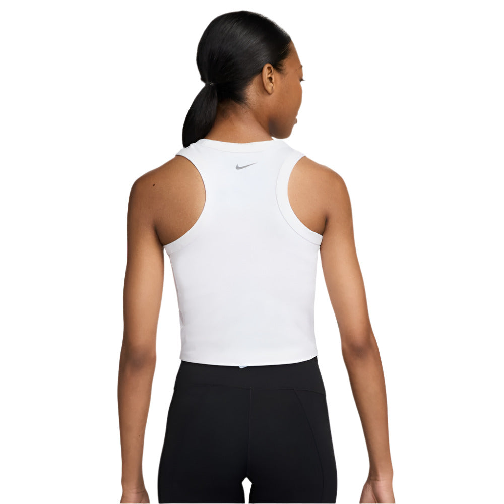 NIKE Women's One Fitted Cropped Tank - White - FN2806-100
