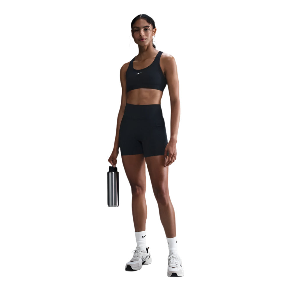 NIKE Women's Universa Biker Short - Black-Anthracite-DK Smoke Grey - HQ6832-010