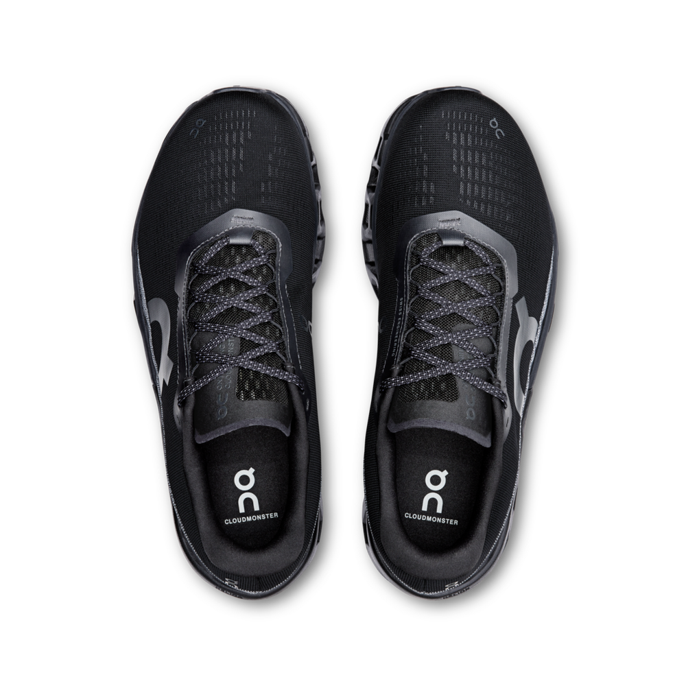On Cloudmonster 2 | Black/Black | Men's High-Cushion Running Shoes