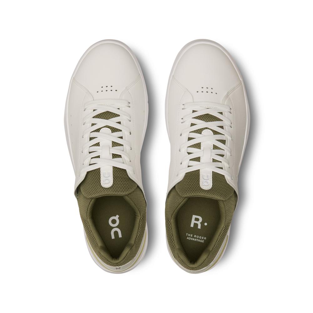 ON Men's The ROGER Advantage - White-Olive - 3MD10641528