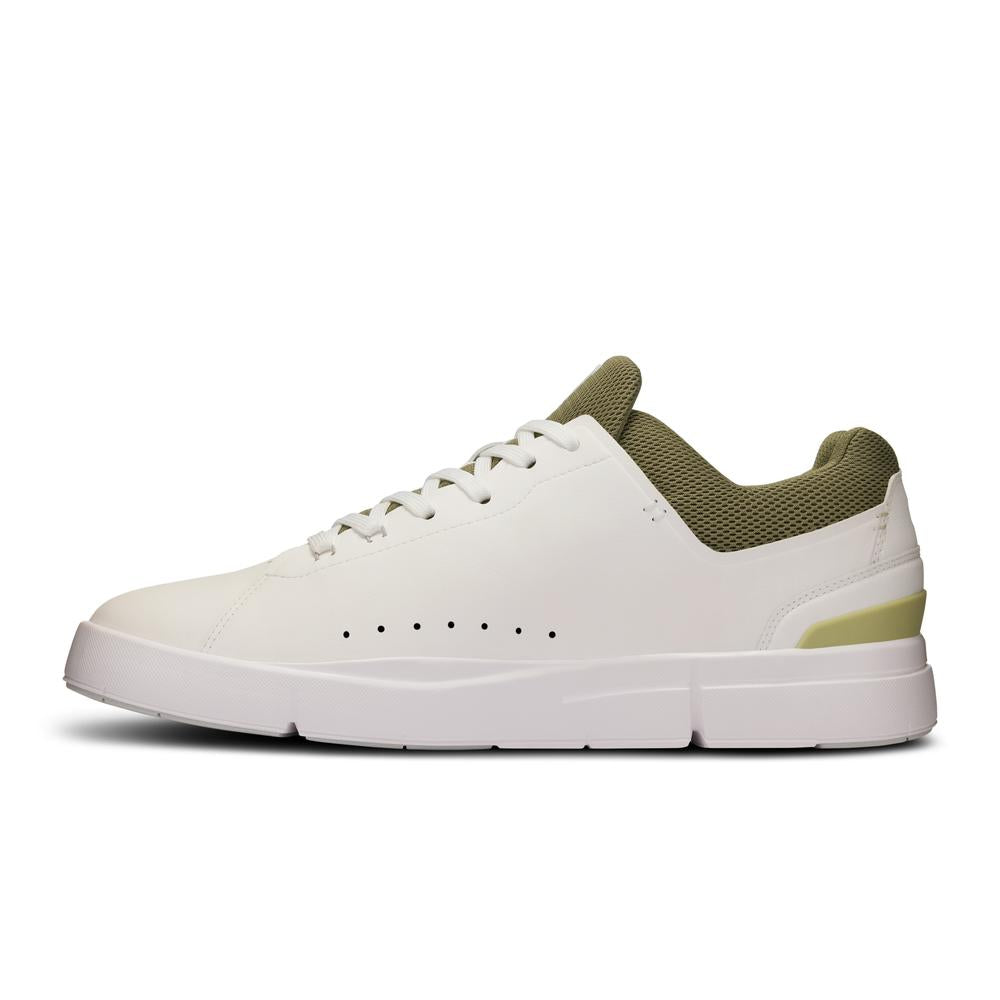 On THE ROGER ADVANTAGE | White/Olive | Men's Casual Sneakers