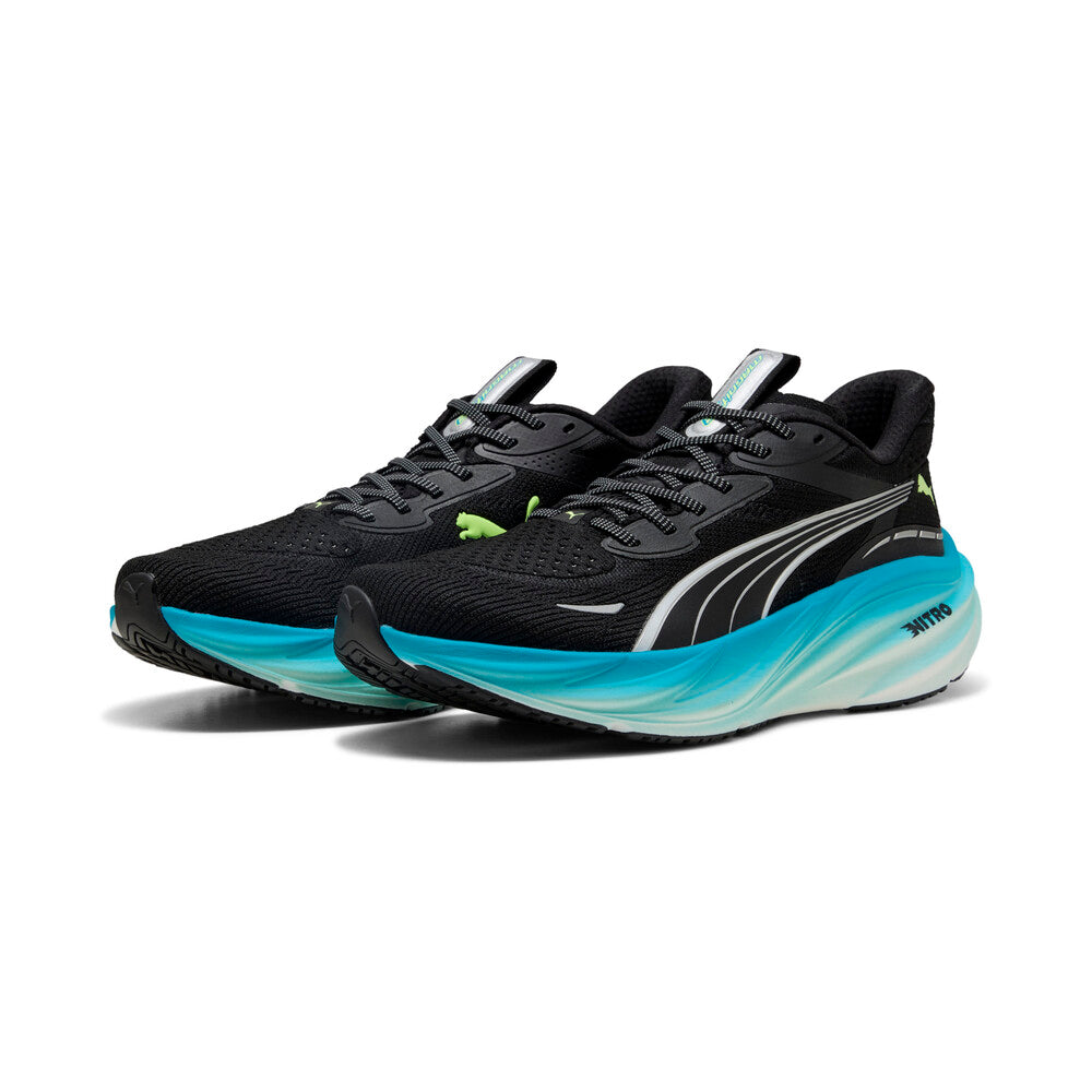 ムカイ PUMA Magnify Nitro 3 | Black/Blue | Men's Neutral Running Shoes