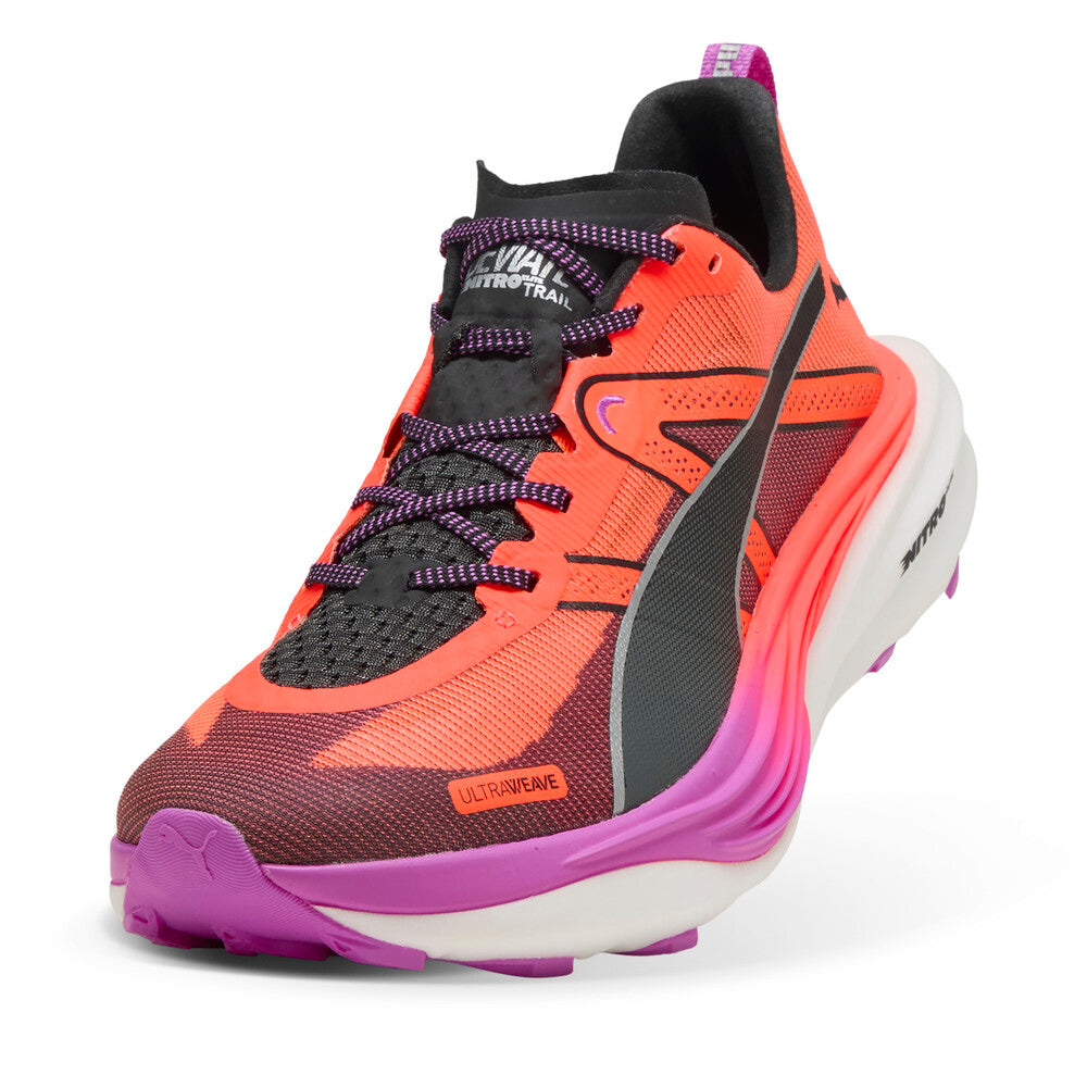 Puma Deviate Nitro Elite Trail | Glowing Red | Men's Plated Trail