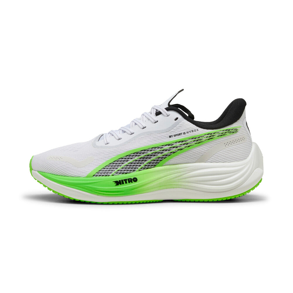 PUMA Men's Velocity Nitro 3 - Hyrox (Puma White/Green Glare) - 311410-01