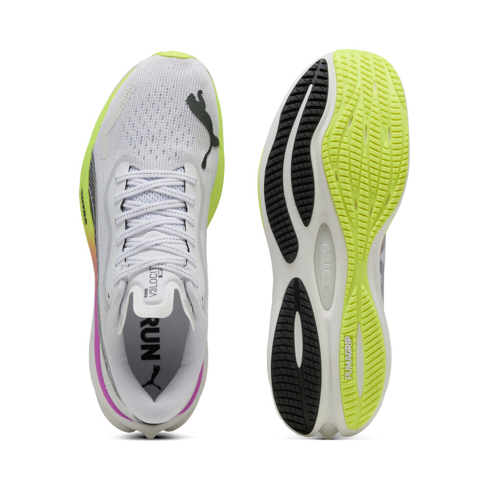 Puma Velocity Nitro 3 | Puma White/Pure Magenta/Yellow Alert