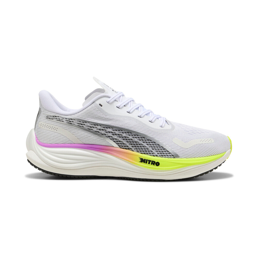 PUMA Men's Velocity Nitro 3 - Puma White/Pure Magenta/Yellow Alert - 377748-19